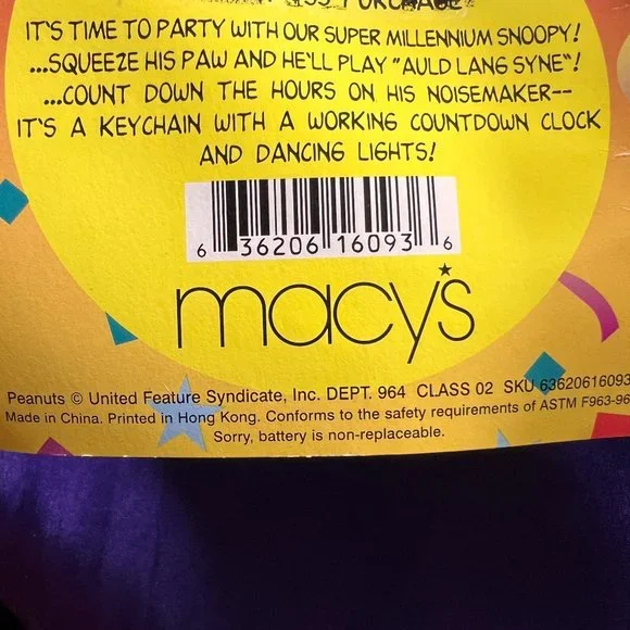 New& VTG๐Macy's 2000 It is Snoopy Time at Macy's - Millennium - Picture 14 of 16